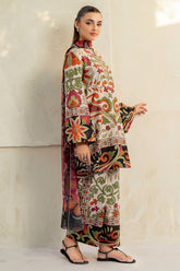 3-PC Unstitched Digital Printed Lawn By Jazmin |   USE-9199